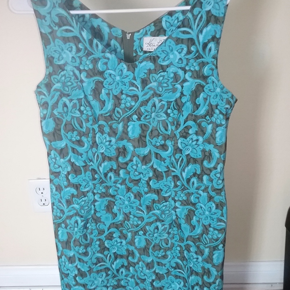 Brown/Turquoise Dress by Kathi Lee